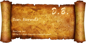 Dan Bennó névjegykártya